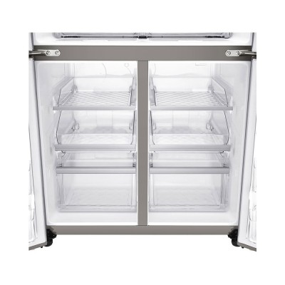 LG 674 litres Side by Side Refrigerator, Noble Steel