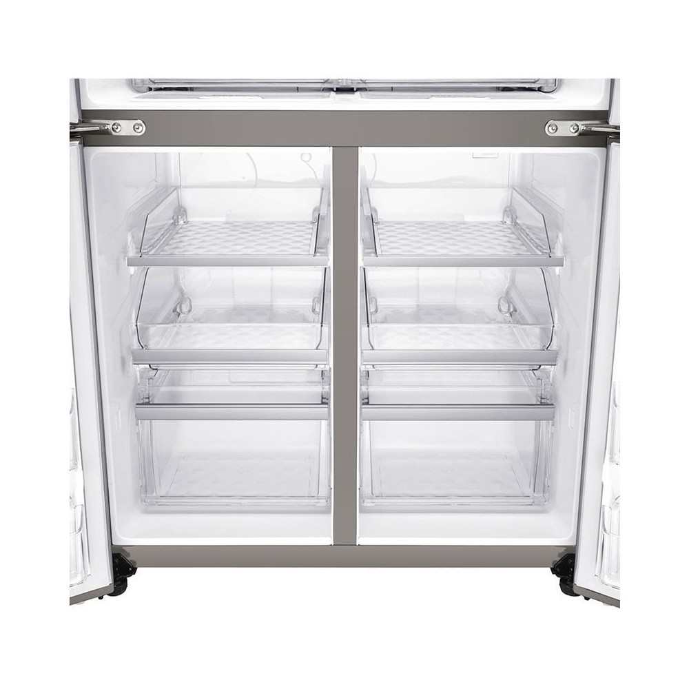 LG 674 litres Side by Side Refrigerator, Noble Steel