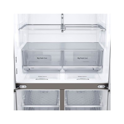 LG 674 litres Side by Side Refrigerator, Noble Steel
