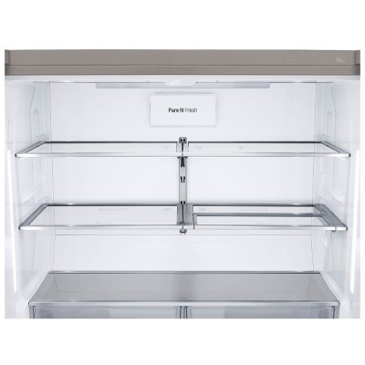 LG 674 litres Side by Side Refrigerator, Noble Steel