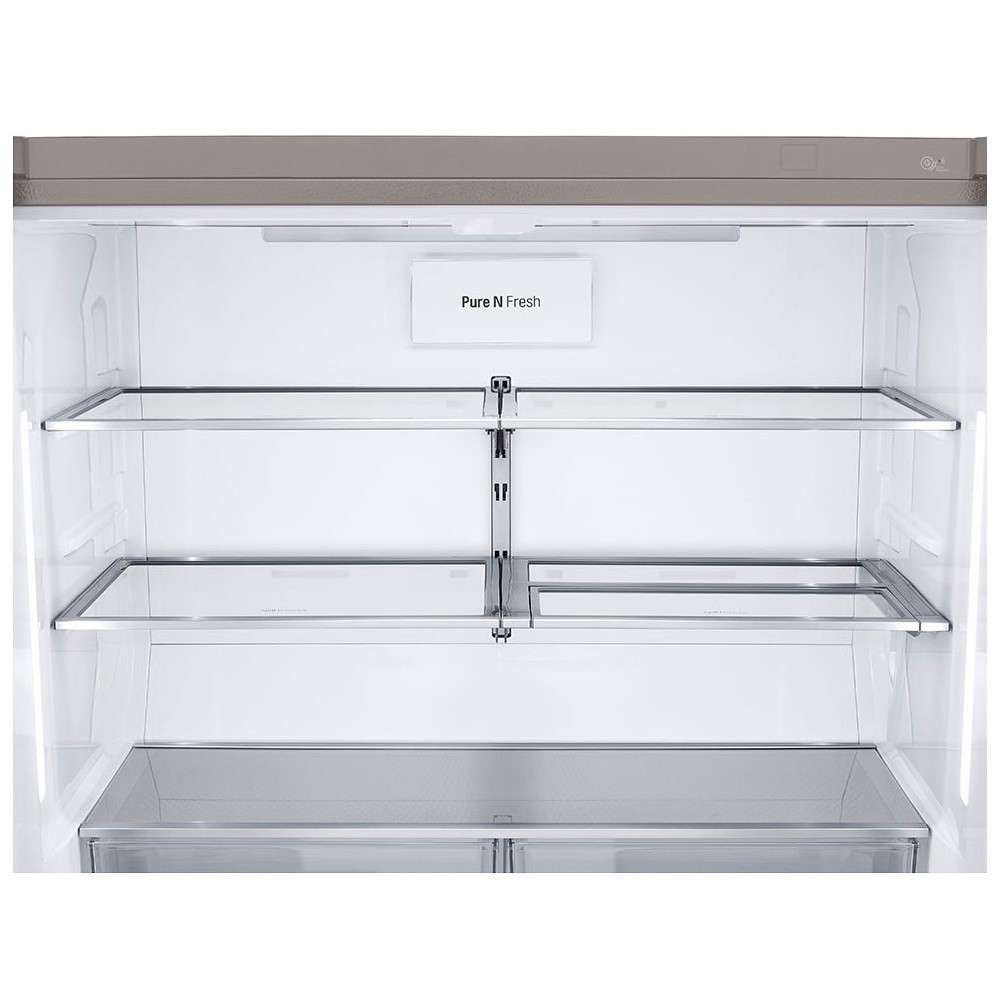 LG 674 litres Side by Side Refrigerator, Noble Steel
