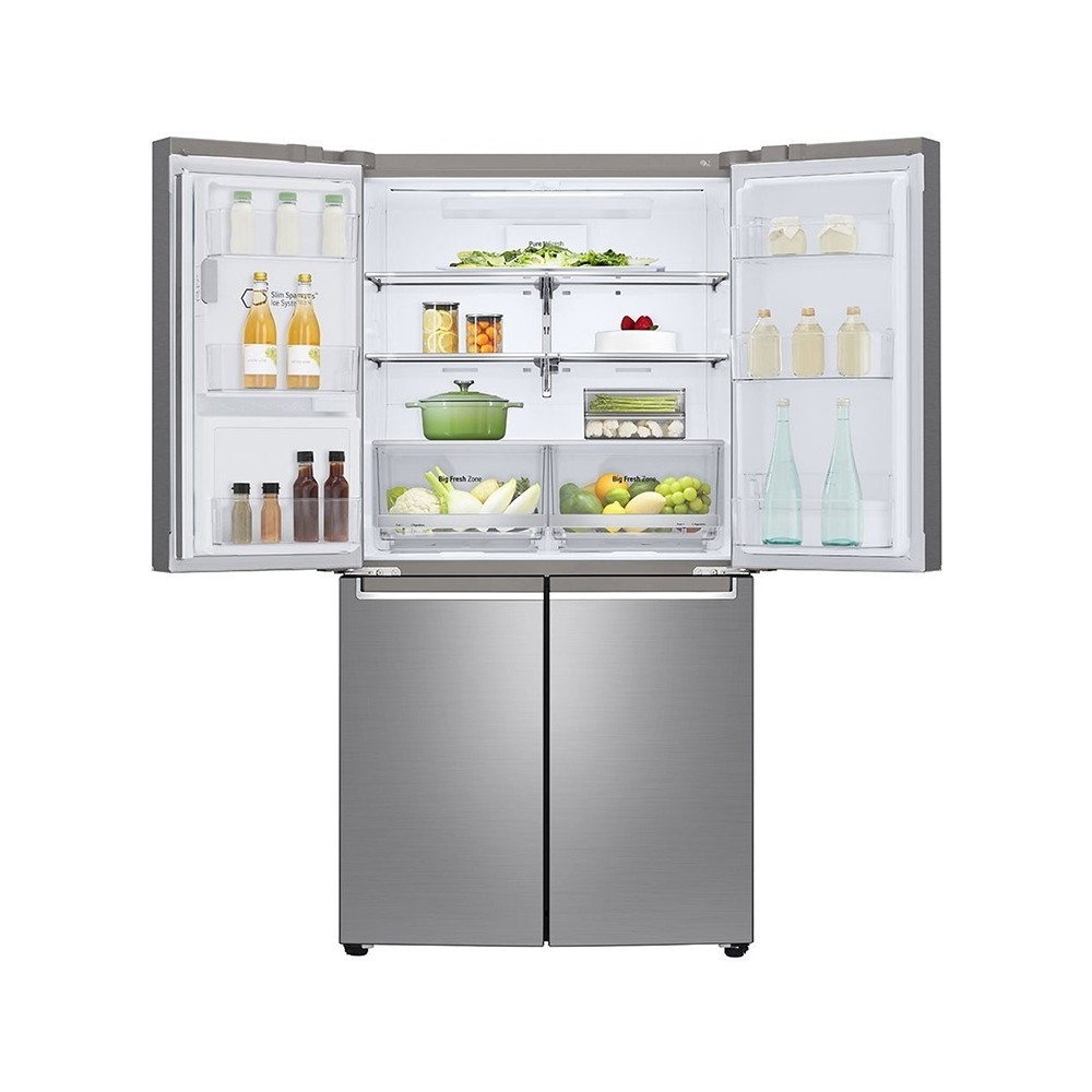 LG 674 litres Side by Side Refrigerator, Noble Steel